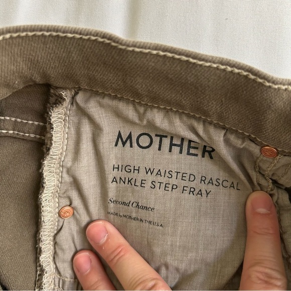 Mother High Waisted Rascal Ankle Step Fray jeans Capers 27 - Picture 15 of 16